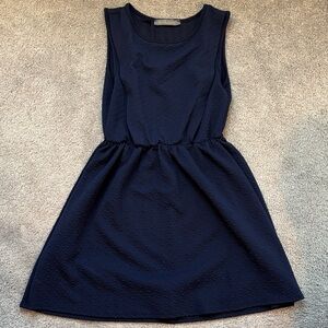 Elegant Navy Blue Sleeveless Dress